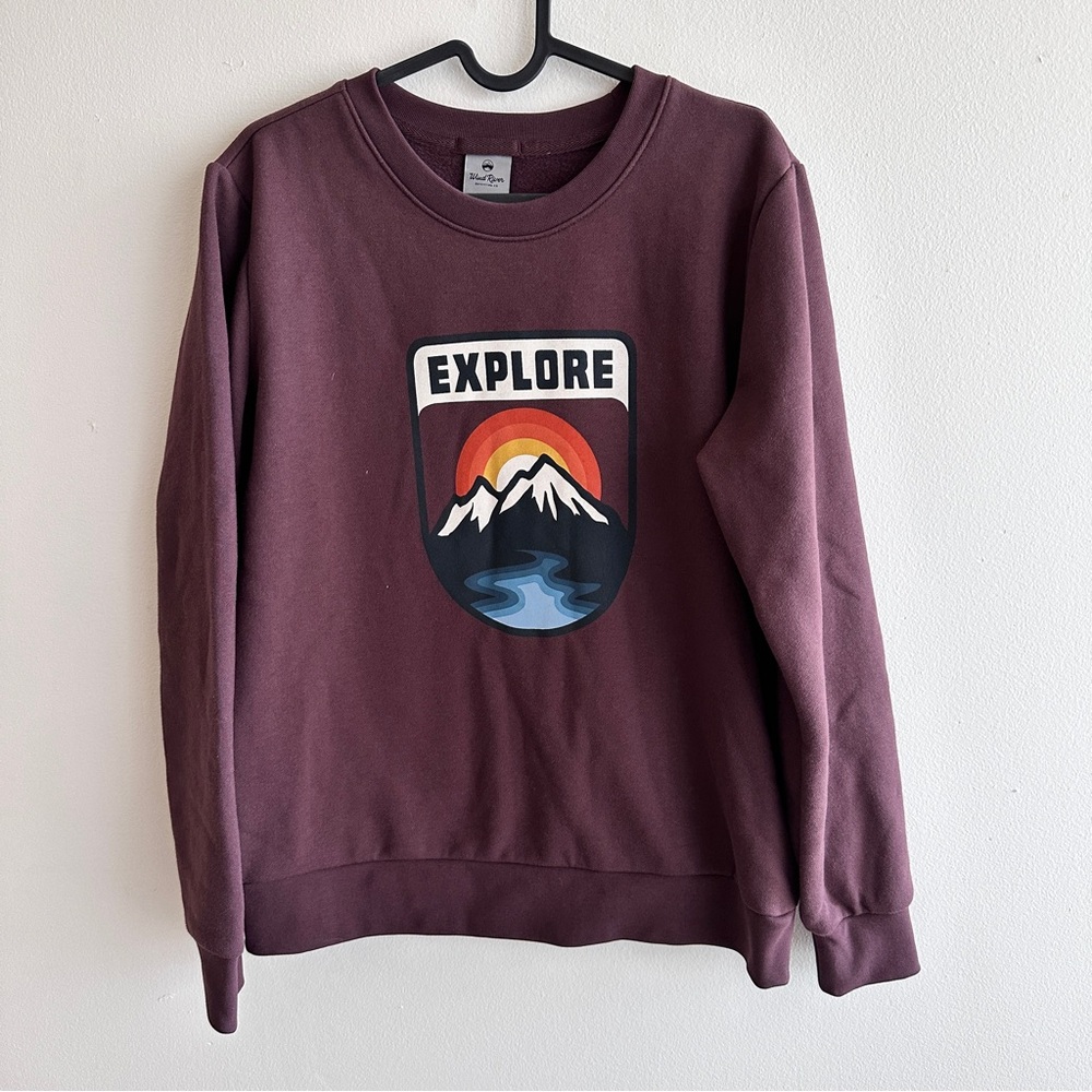 WIND RIVER Sweatshirt Adult Medium Explore Nature Cotton